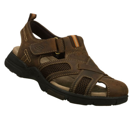 SKETCHERS Mens Edge Summers Fisherman Sandals - Brown - 14