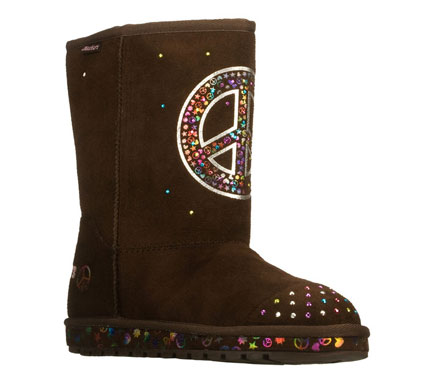 SKECHERS Girls Twinkle Toes Keepsakes Blooms Mid-calf Boots - Brown/Multi - 6N