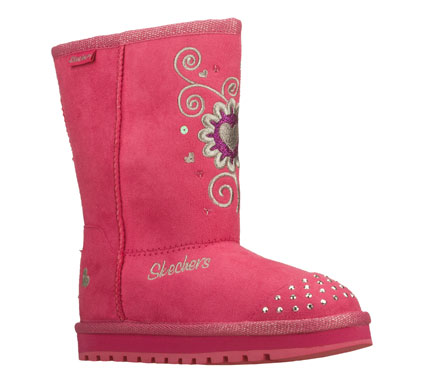 SKECHERS Girls Twinkle Toes Keepsakes Glitzy Doll Slip-on Boots - Pink - 7N