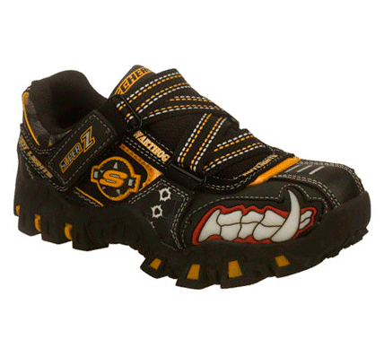 SKECHERS Boys Black Hot Lights Deflecktord A10 Warthog Light-up Shoes