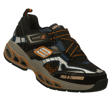 SKECHERS Boys Black Loop Hole Z-strap Shoes