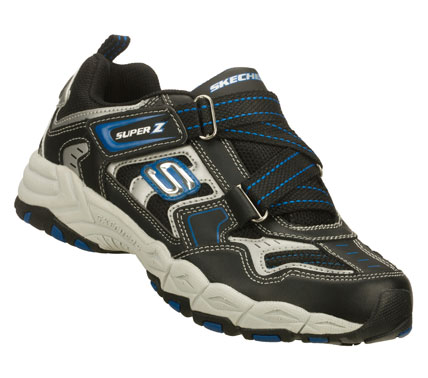 SKECHERS Boys Black Grenadier Z Trax1 Hook And Loop Sneakers
