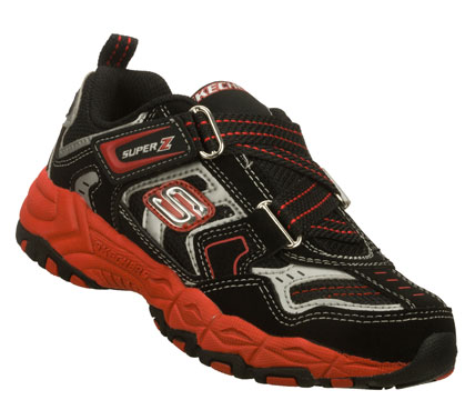 SKECHERS Boys Black Grenadier Plotz Hook And Loop Sneakers